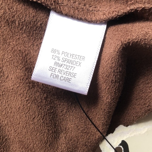 𝅺dana Bushman Women’s Brown Faux Suede Jacket Petite Medium - Picture 4 of 8